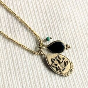 Satya Jewelry Ganesha 925 Sterling Silver Pendant Gold Plated Necklace